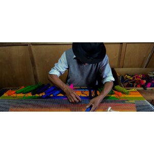 EcuaFina Wool Rug Aztec - Southwestern - Ethnic Design - Multicolor Rug - Midsize rug