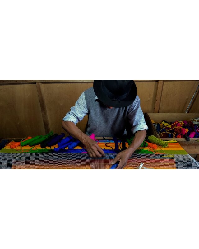 EcuaFina Wollen vloerkleed Aztec 170 cm x 115 cm - Dutch Design - Ecuadoriaanse Productie - 100% Wol