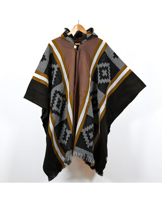 EcuaFina Poncho Mapuche - Bruin = café