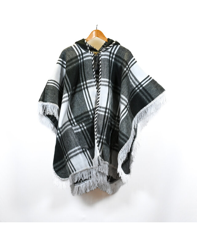 EcuaFina Poncho  Cuadrado	Licht Grijs