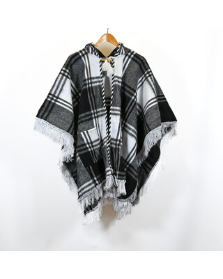 EcuaFina Poncho  Cuadrado  - Noir