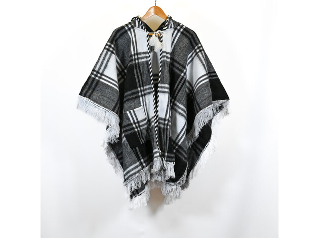 EcuaFina Poncho  Cuadrado  - Schwarz