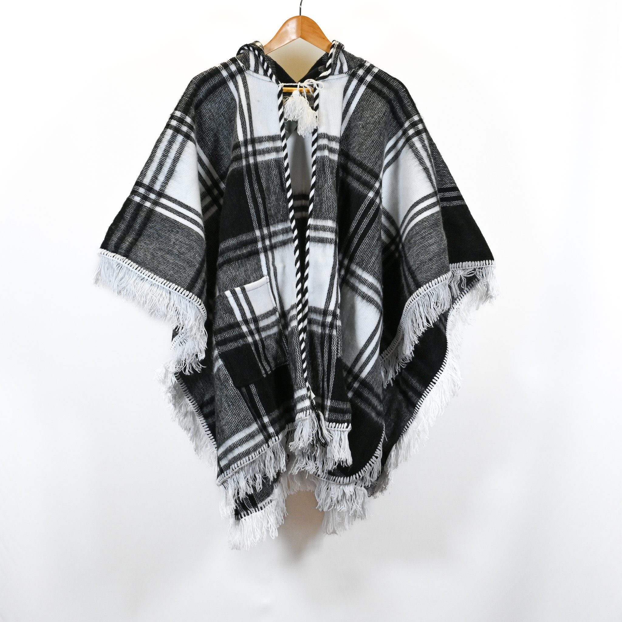 EcuaFina Poncho  Cuadrado  - Schwarz