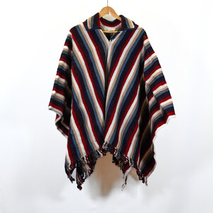 EcuaFina Magnifiques ponchos Chagra originaux en pure laine épaisse - Modèle CACIQUE
