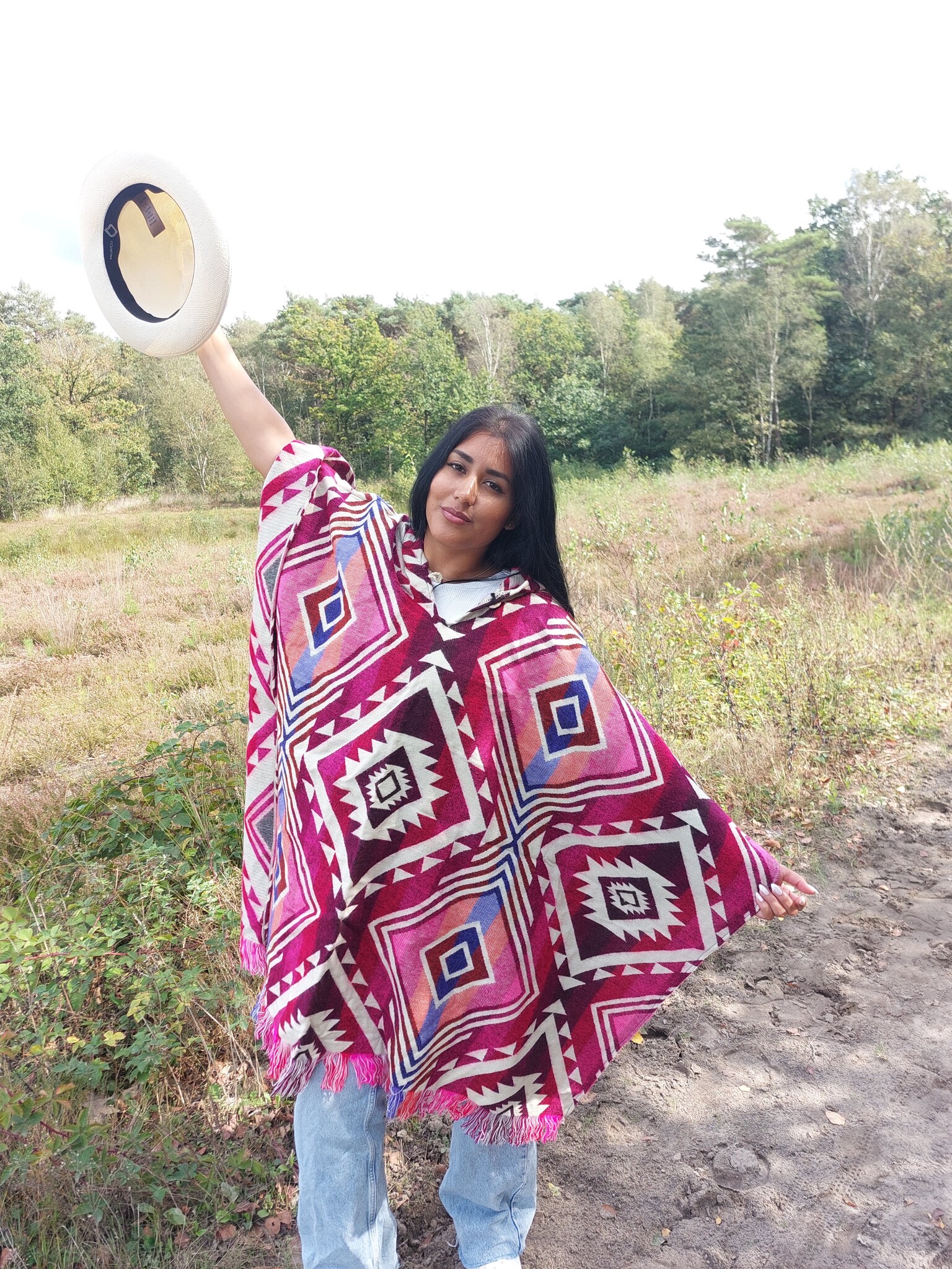 EcuaFina Poncho Entente Flower