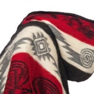 EcuaFina Alpaka Poncho Maya Schwarz