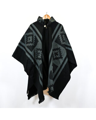 EcuaFina Poncho Mapuche Grey