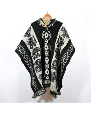 EcuaFina Poncho Maya - dark gray