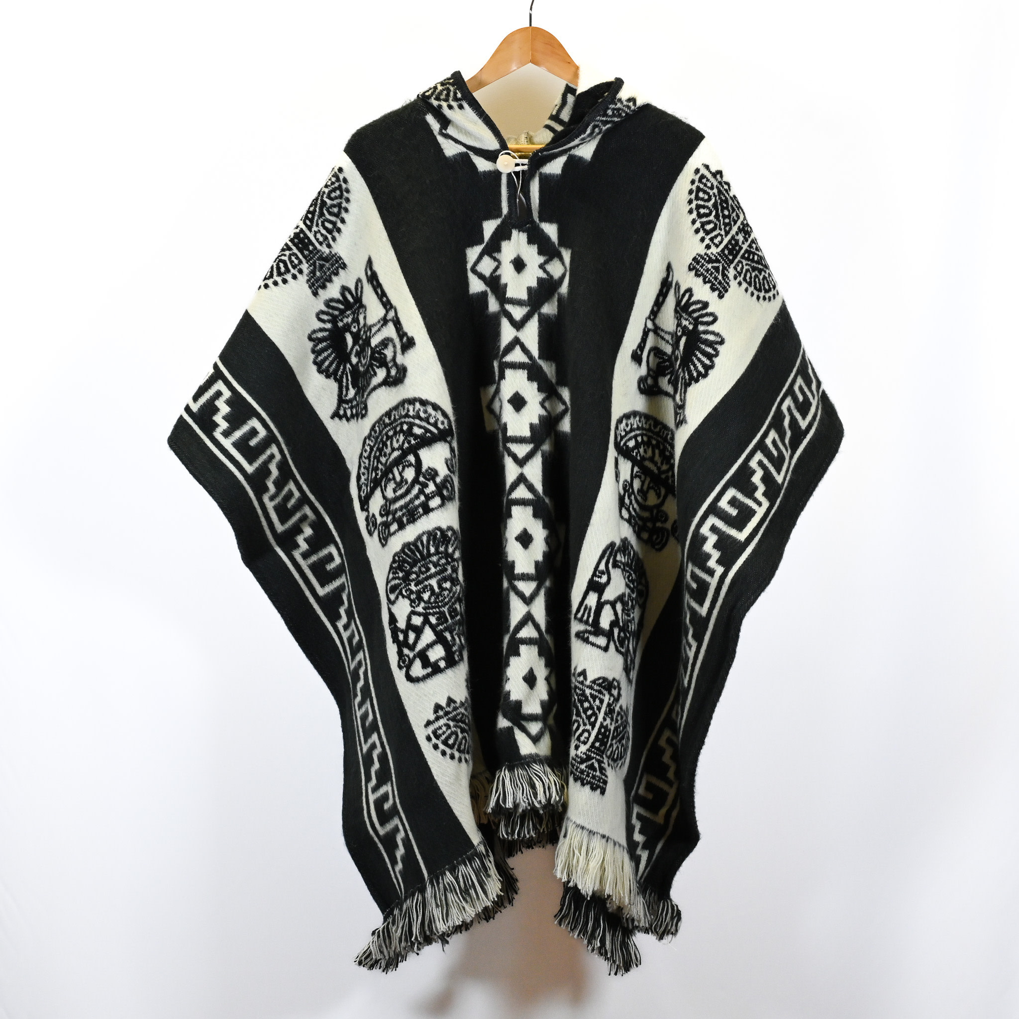 EcuaFina Poncho Maya - Gris oscuro = Donkergrijs