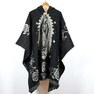 EcuaFina Poncho Dibujo - Guadalupe grijs