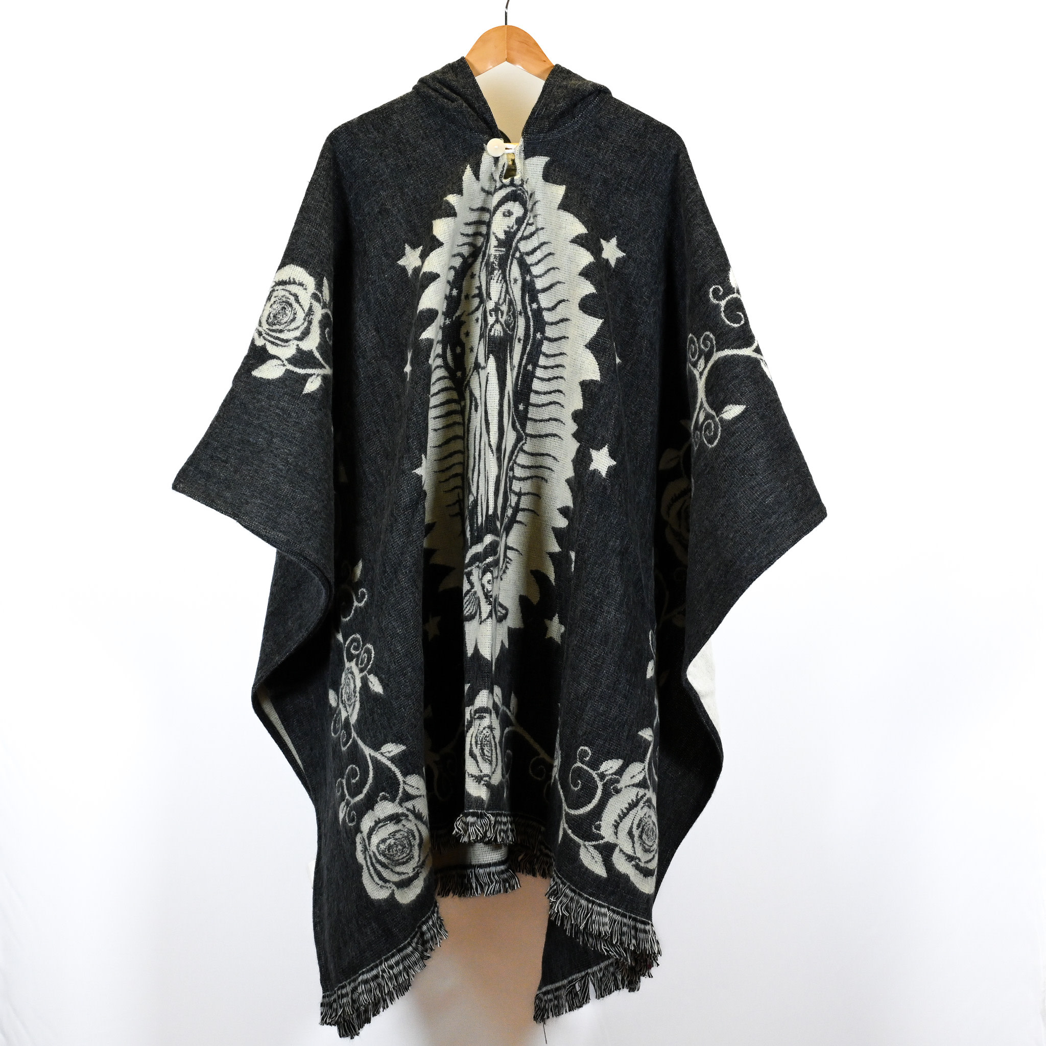 EcuaFina Poncho Dibujo - Guadalupe grijs