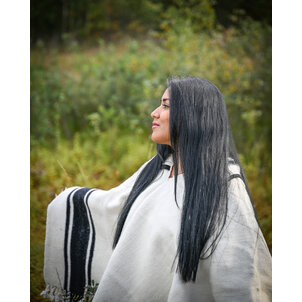 EcuaFina Magnifiques ponchos Chagra originaux en pure laine épaisse - Modèle IBIS