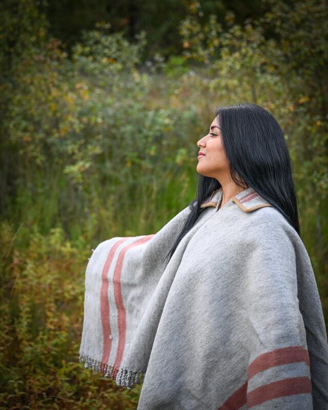 EcuaFina Poncho Chagra Pava - 100% Wolle