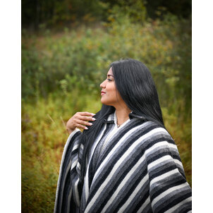 EcuaFina Magnifiques ponchos Chagra originaux en pure laine épaisse - Modèle BUHO