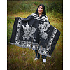 Poncho Dibujo Gallo Gris