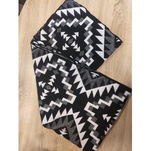 EcuaFina Alpaca Native Deken - Chimborazo Blauw Zwart