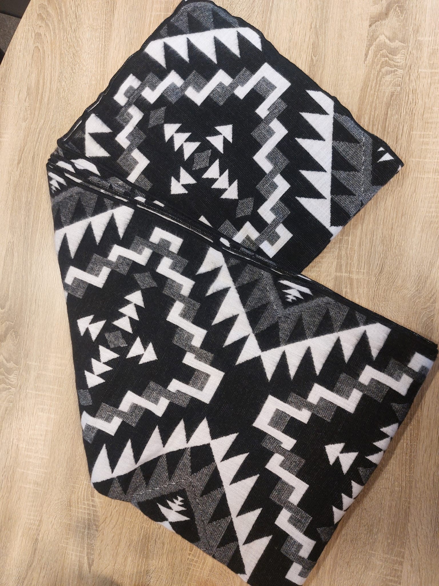 EcuaFina Alpaca native blanket Chimborazo Blue and Black - 195 x 235 cm