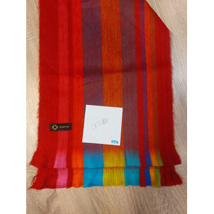 EcuaFina HLAS81 - Alpaca scarf 190 cm x 30 -  RED STRIPE
