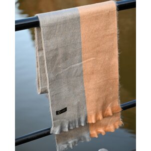 EcuaFina HLAS40 - Alpaca scarf 190 cm x 30 - DOUBLE GREEN