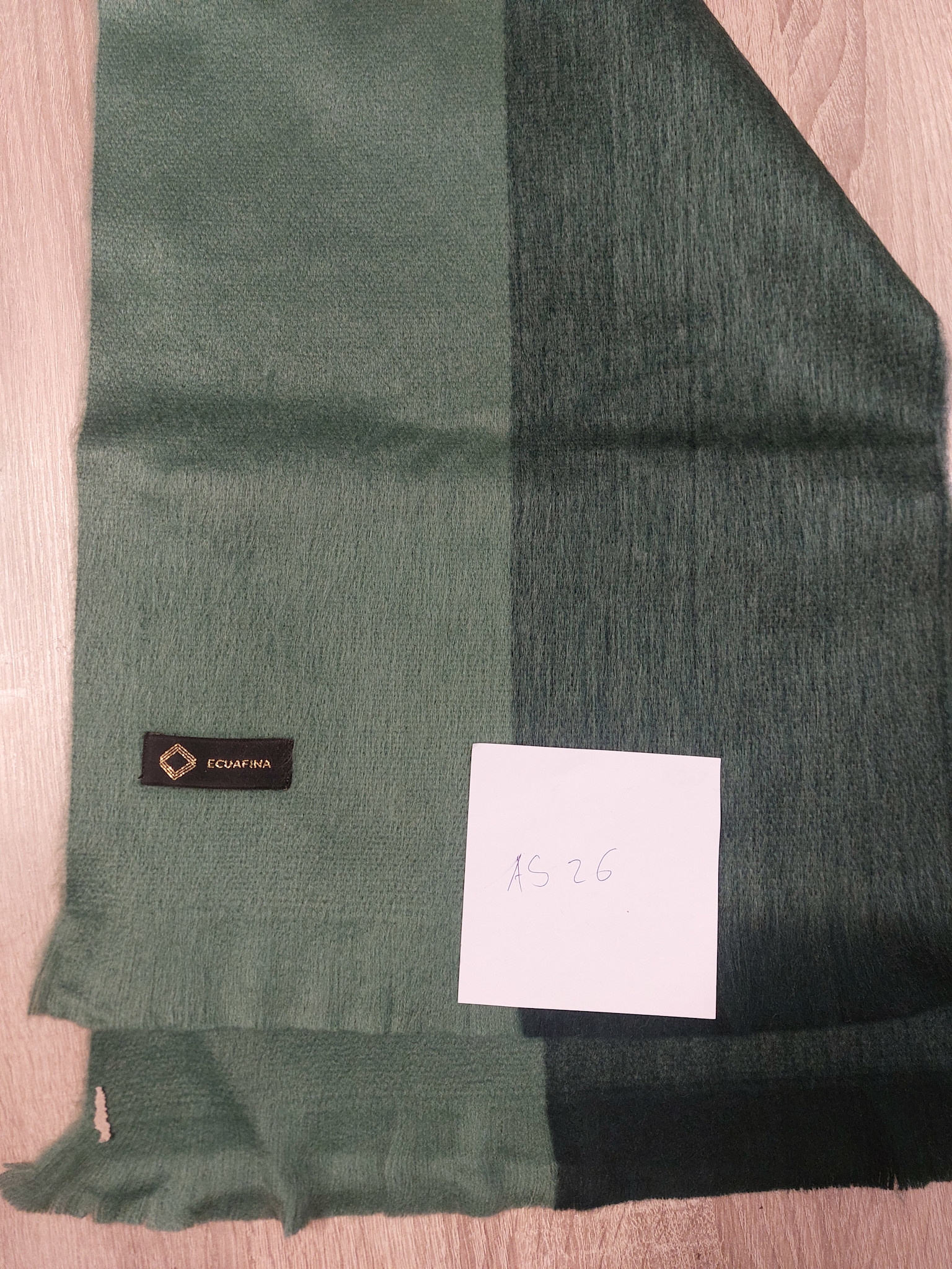 EcuaFina HLAS265 - Alpaca scarf 190 cm x 30 cm - DOUBLE GREY