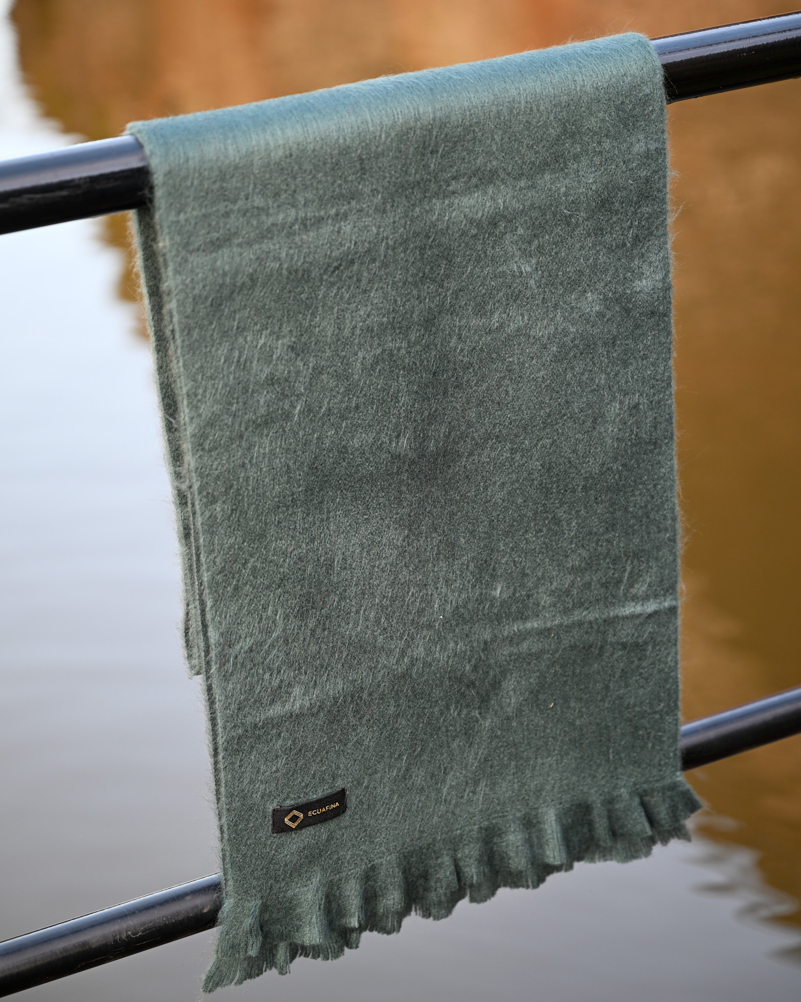 EcuaFina HSAS99- Alpaca scarf 190 cm x 30 cm - GREEN