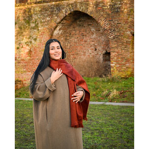 EcuaFina HLAS69 - Écharpe en alpaga 190 cm x 30 cm - BEIGE