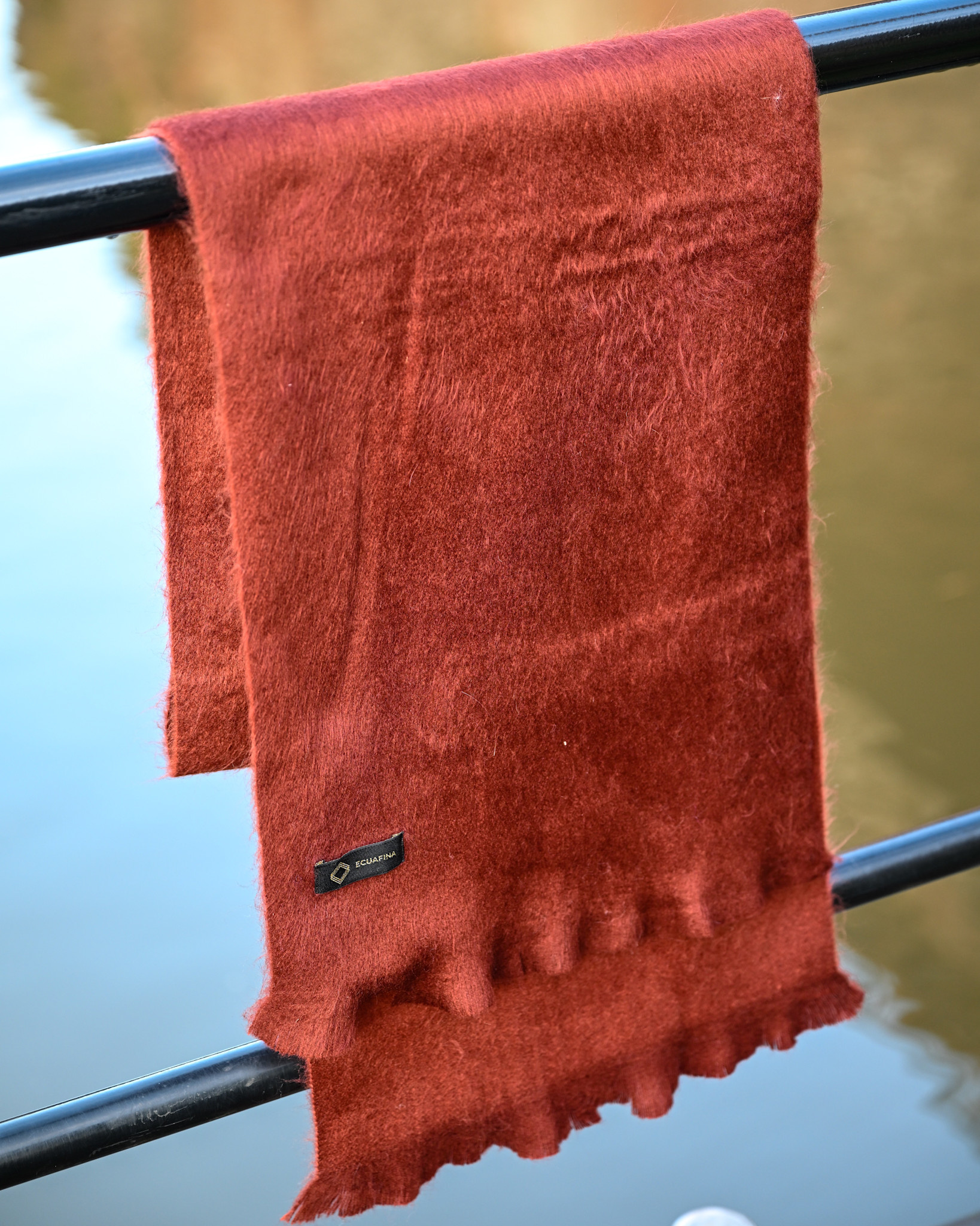 EcuaFina HLAS69 - Alpaca scarf 190 cm x 30 cm - BEIGE