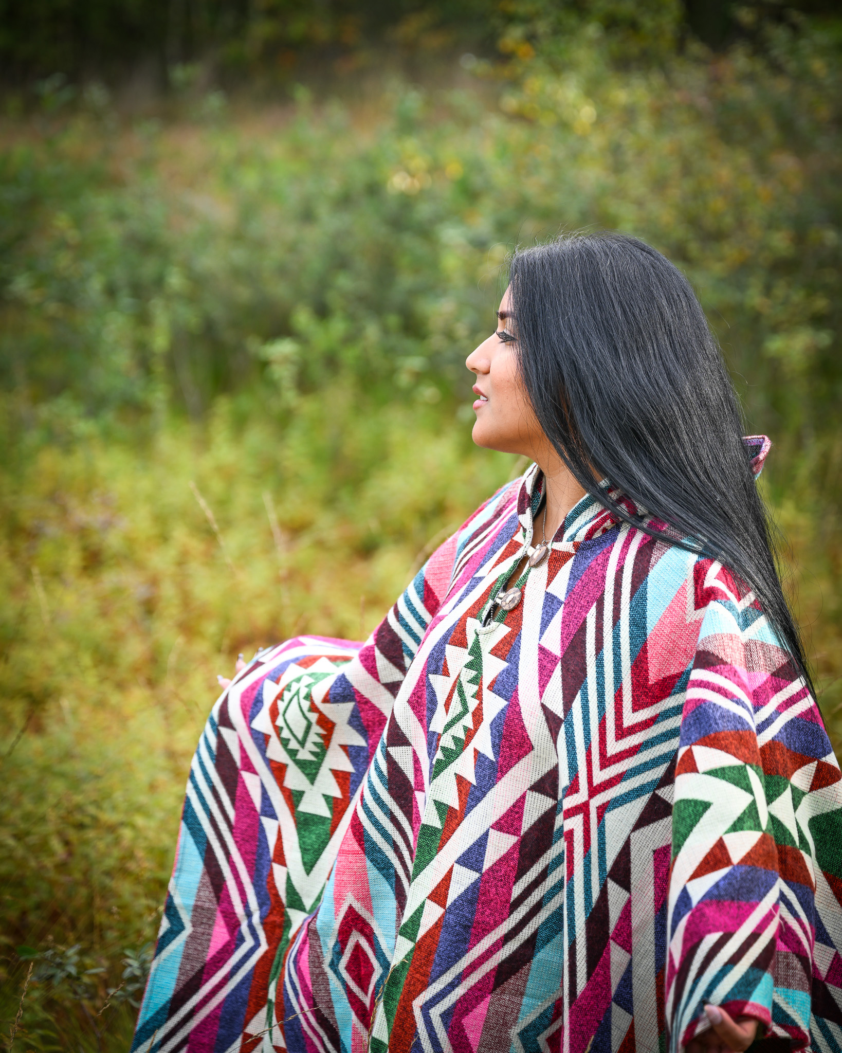 EcuaFina Poncho Entente Flower