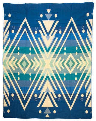 EcuaFina Taie d'oreiller offerte - Imbabura Blauw 40x60 cm