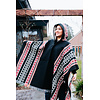 Poncho Coquitos Noir - magnifique motif Andes - pour femmes et hommes