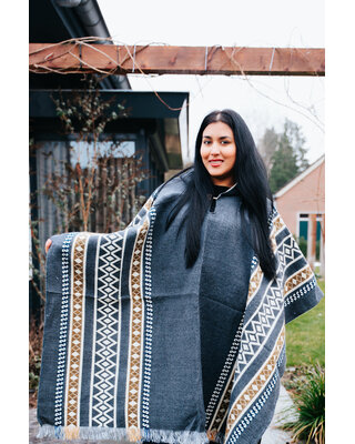 Poncho Coquitos Grey