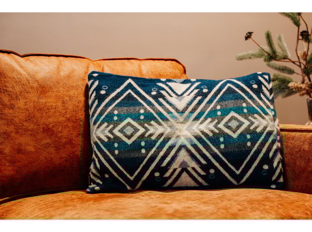 EcuaFina Alpaca native pillow - Imbabura - Blue - 40x60