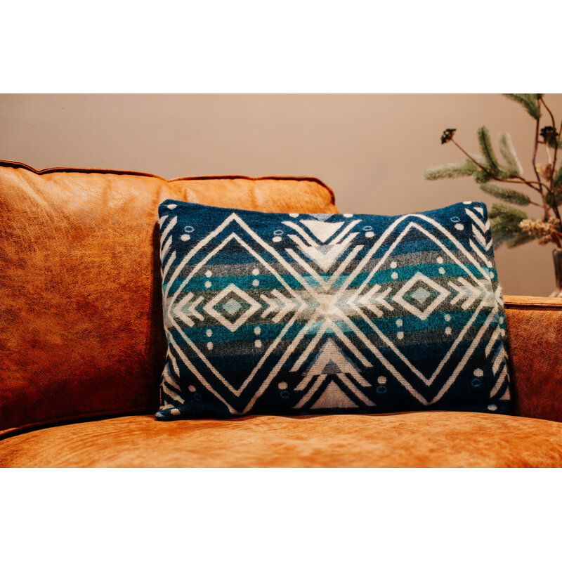 EcuaFina Alpaca native Kissen - Imbabura - Blau - 40x60