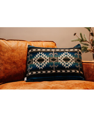 EcuaFina Pillow - Cotopaxi Blue