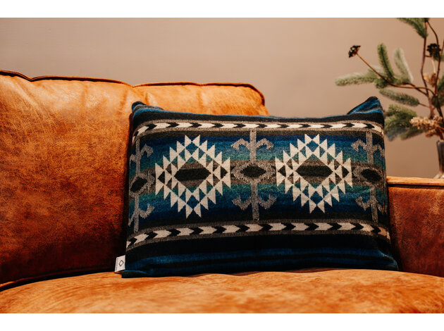 EcuaFina Taie d'oreiller offerte - Cotopaxi Blauw 40x60 cm
