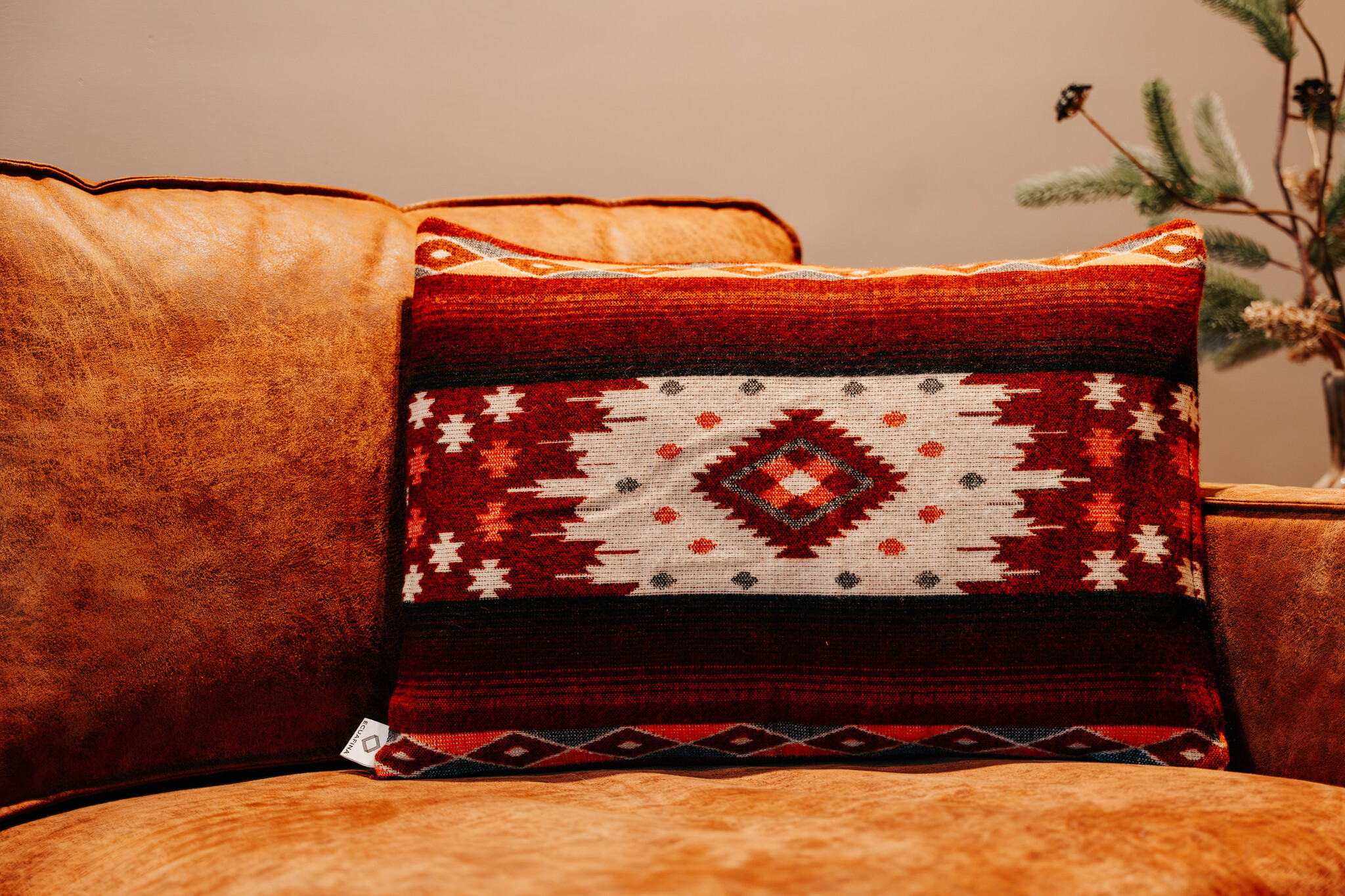 EcuaFina Free Pillow Cover - Quilotoa Rood 40x60