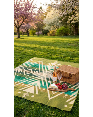 EcuaFina Plaid en laine d'alpaga - Imbabura - Vert