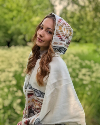 Poncho Rosanna - creme