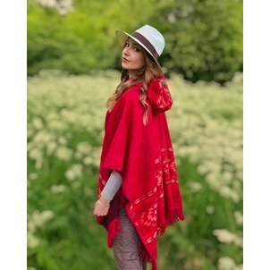 Poncho Rosanna - rouge