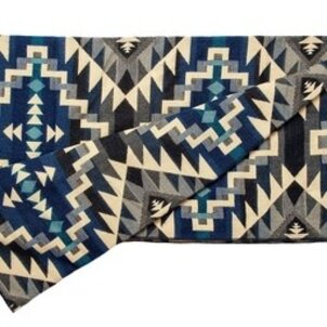 EcuaFina Picknickdecke Chimborazo Schwarz und Blau