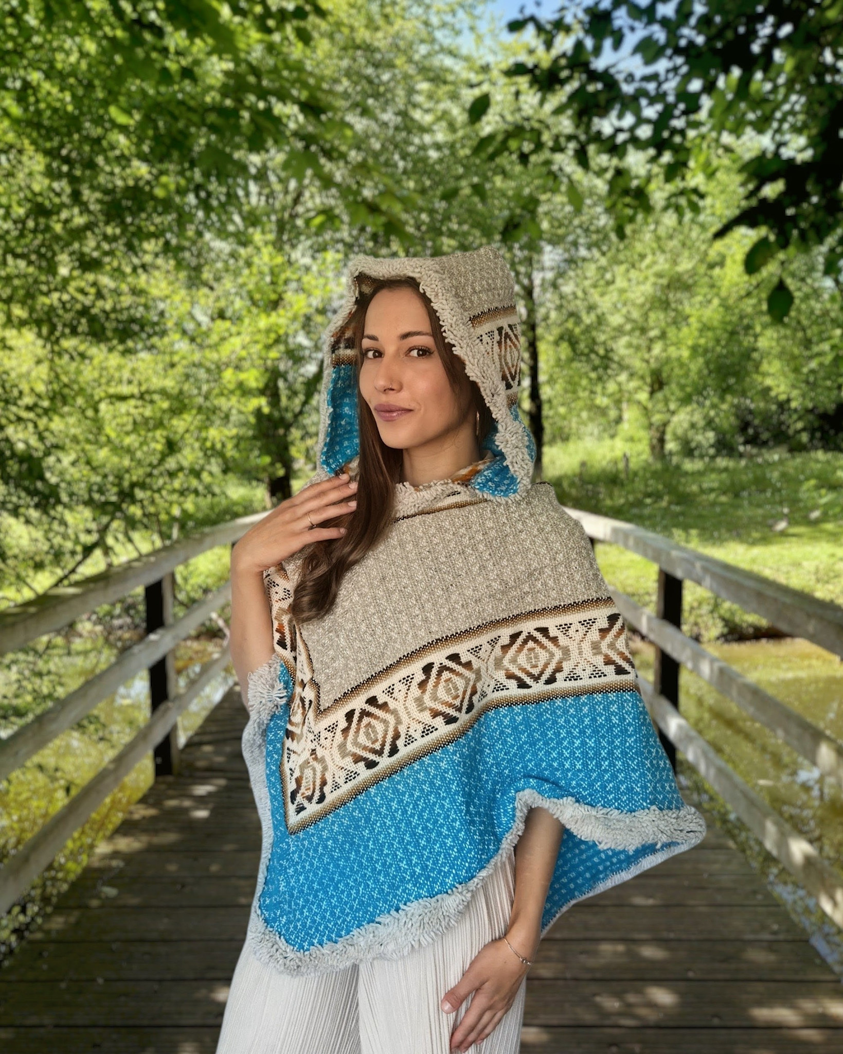 Poncho Rosanna - Triangle  T​urquoise