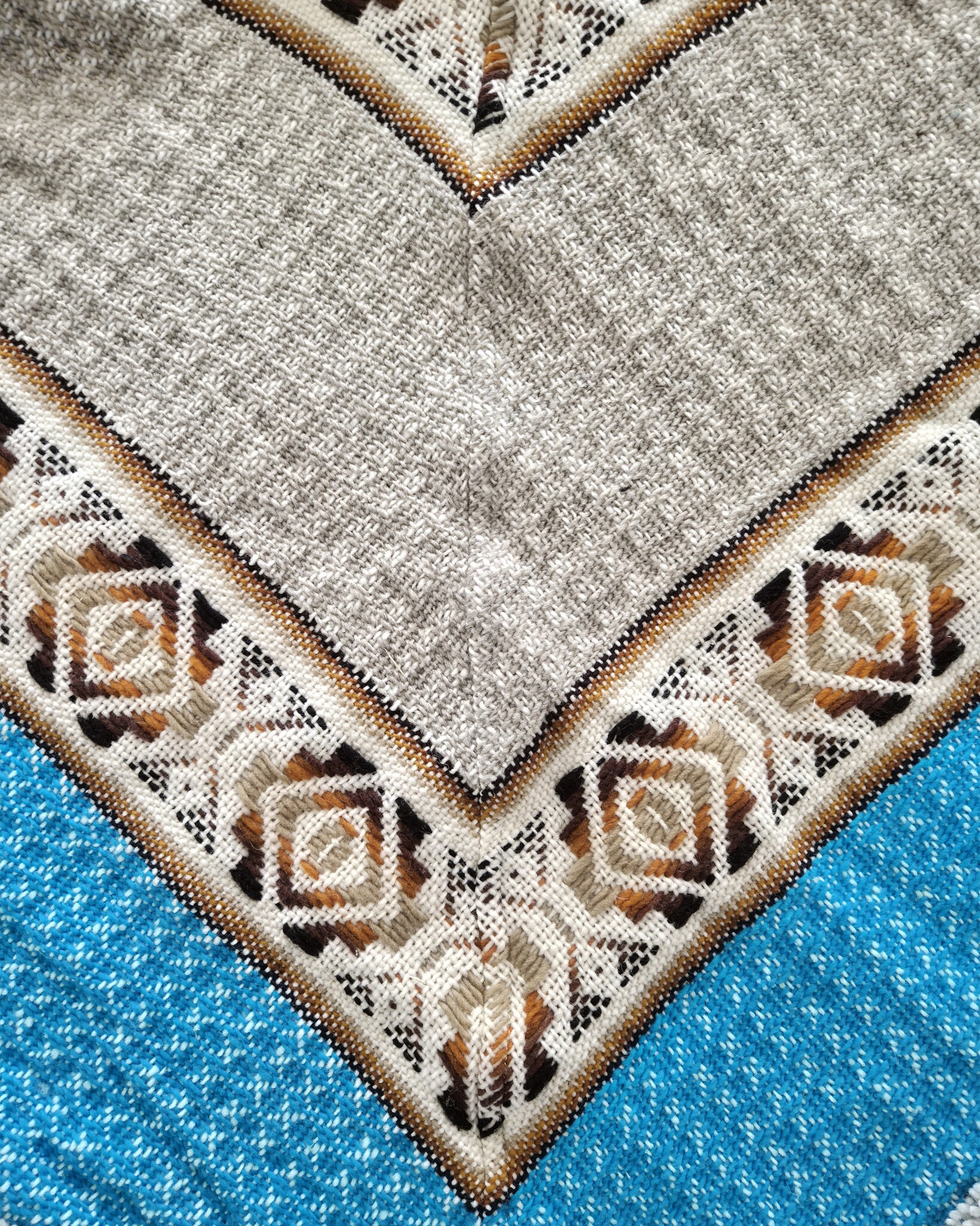 Poncho Rosanna - Triangle  T​urquoise