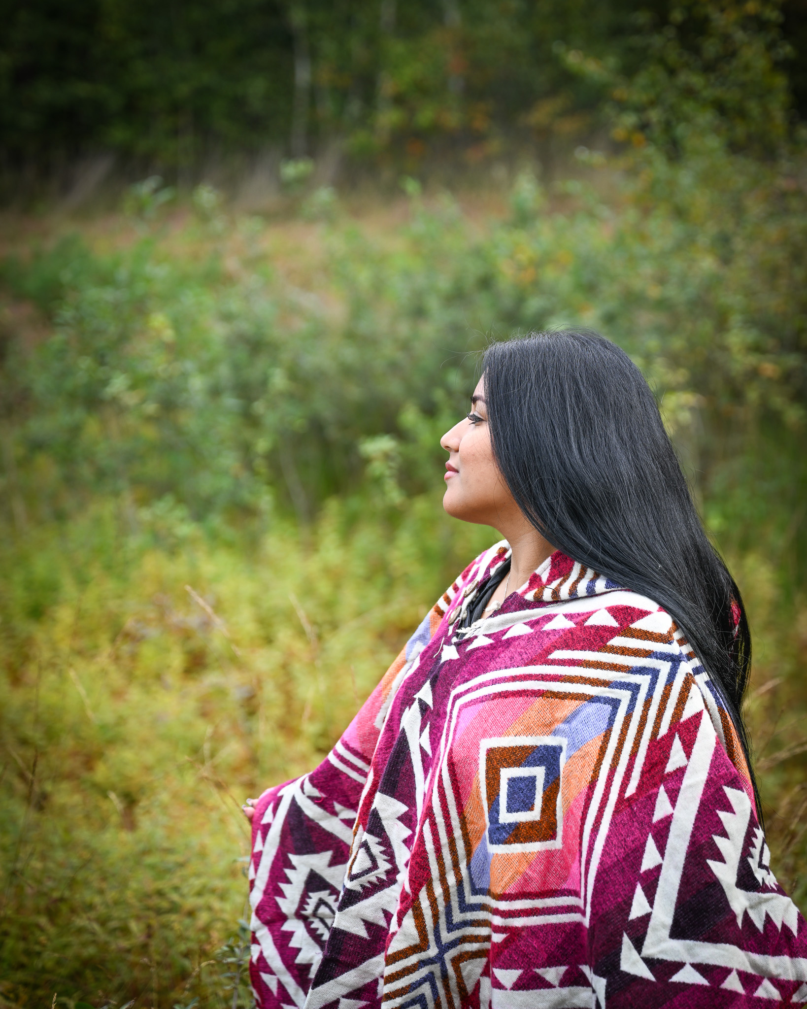 EcuaFina Poncho Entente Rood