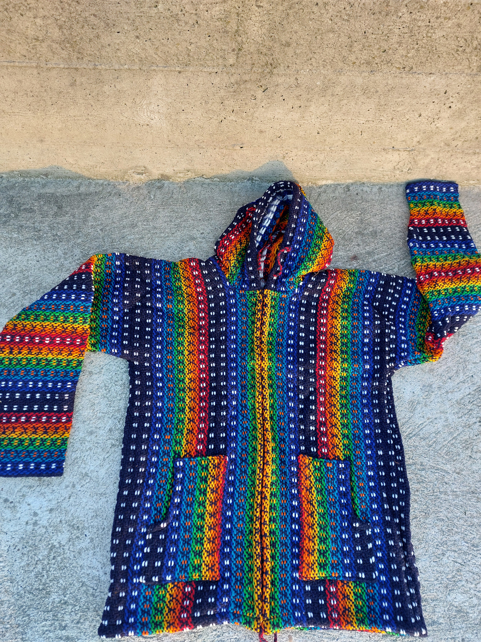 EcuaFina Colorful cardigan M - Green blue