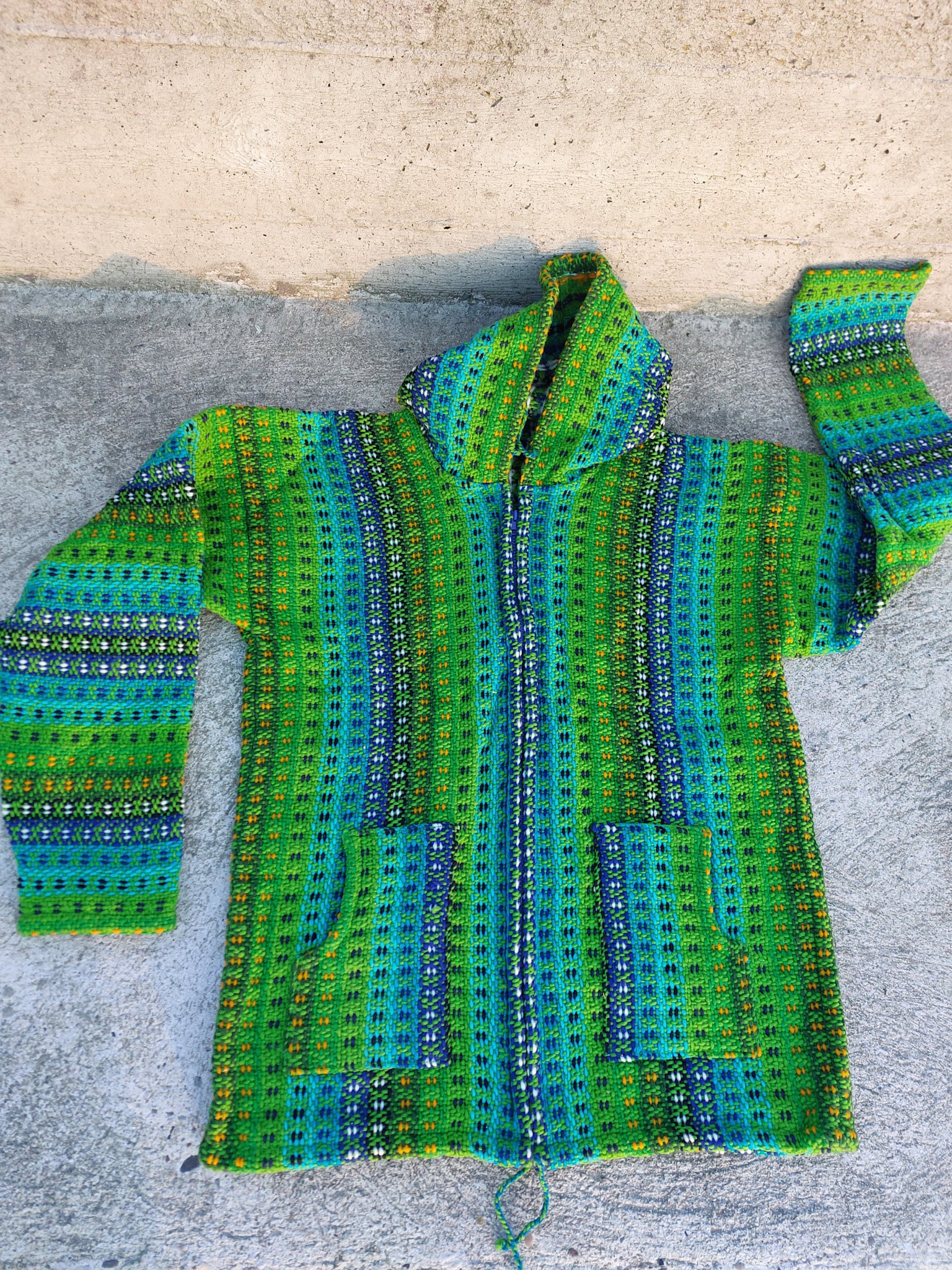 Colorful cardigan M - Green