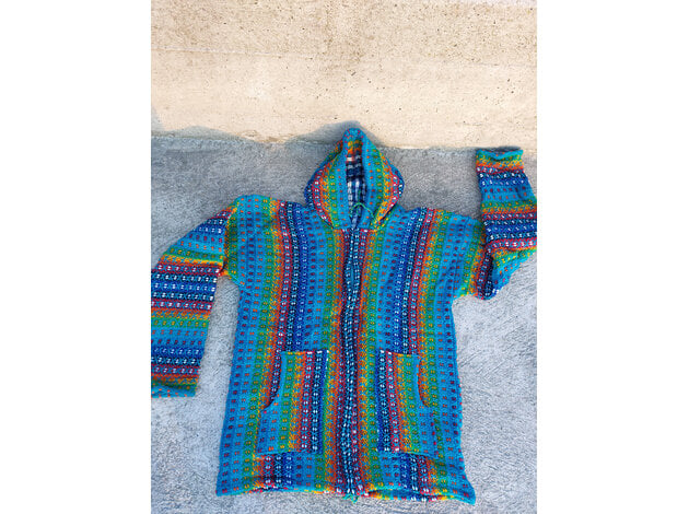 EcuaFina Colorful cardigan M - Light blue