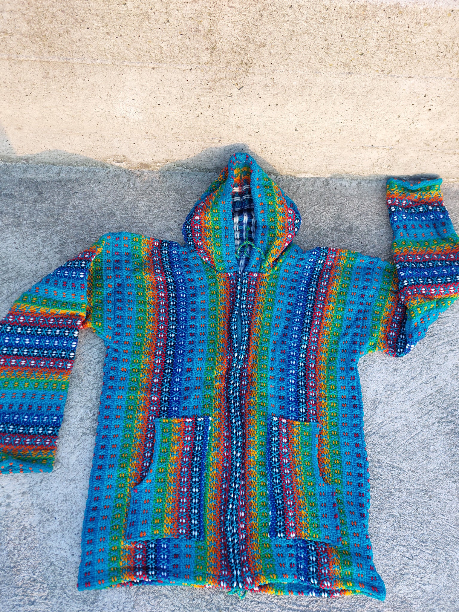 EcuaFina Colorful cardigan M - Light blue