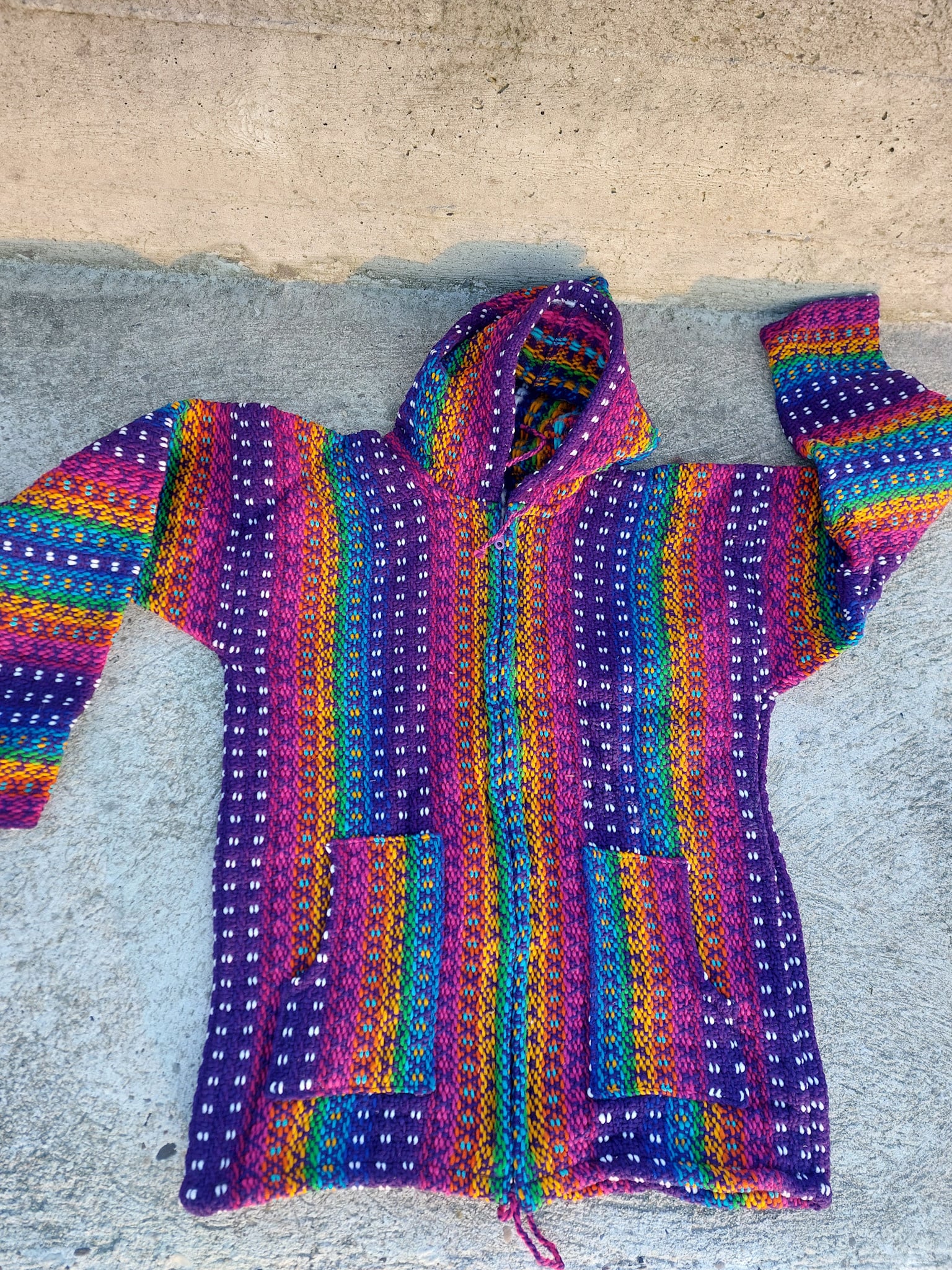 Colorful cardigan M - Purple