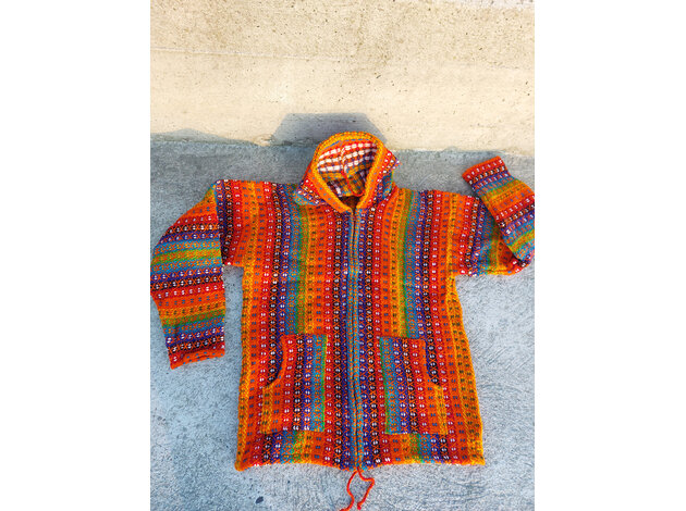 Colorful cardigan M - Orange
