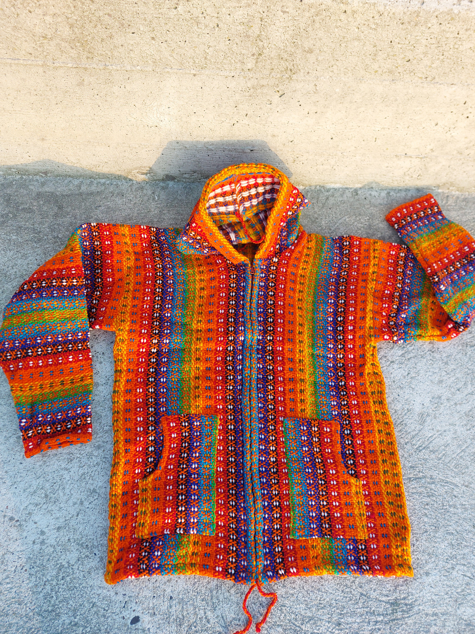 Colorful cardigan M - Orange
